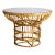 Mid Century Bamboo Rattan Center Table, Original Smoked Glass Top For Sale