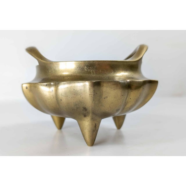 Metal 18th or 19th Century Chinese Bronze Tripod Lobed Censer Probably Daoguang Period For Sale - Image 7 of 18