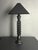 Mid-Century Modern Brutalist Wood Turned and Ebonized Table Lamp by Charles Dudouyt, 1950s For Sale - Image 6 of 14