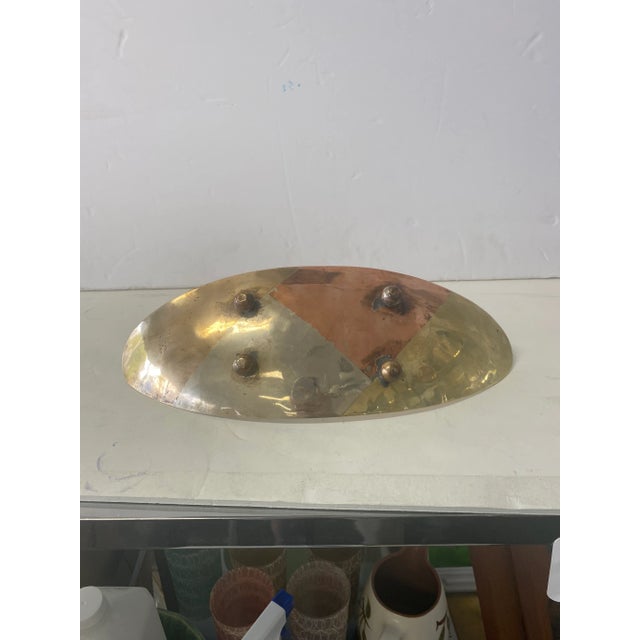 Los Castillo 1970s Los Castillo Style Tri-Color Metal Bowl For Sale - Image 4 of 6