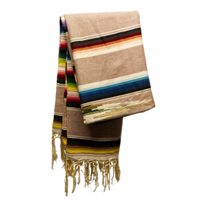Mid Twentieth Century Southwest Style Hand Loomed Wool Sarape Blanket
