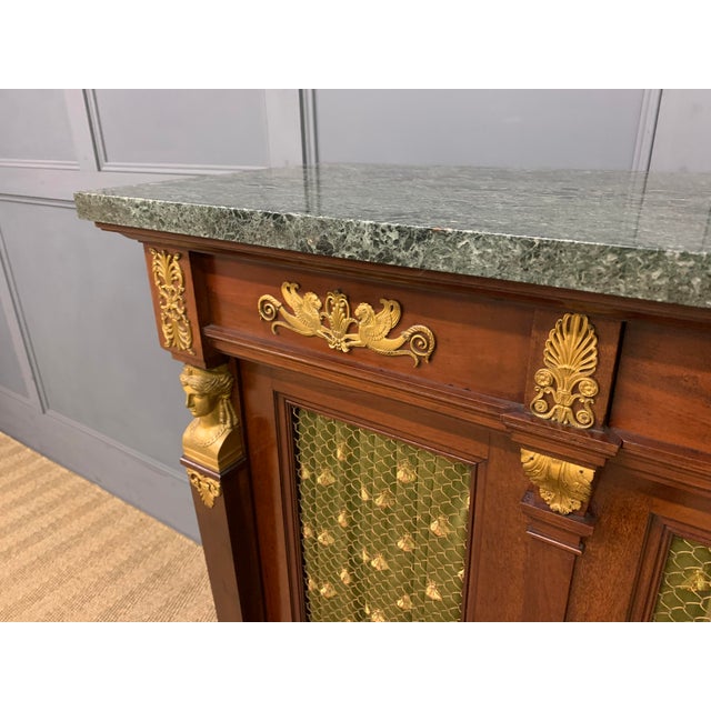 French Empire Mahogany Chiffonier, 1860 For Sale - Image 9 of 17