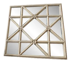 Antique Scottish Astra Glaze Window Mirror