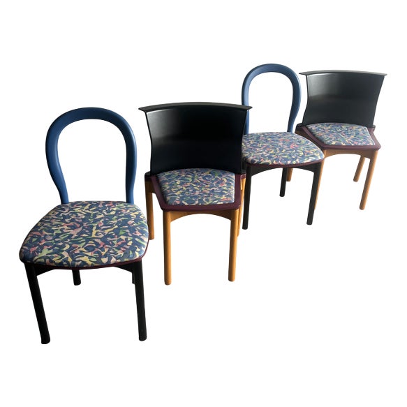 Vintage Chairs by Francesco Binfaré for Cassina, 1980s, Set of 4 For Sale