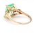 Vintage 3.58 Carat Pastel Green Colombian Emerald 14k Gold Solitaire Scroll Ring, Size 6 For Sale In Miami - Image 6 of 7