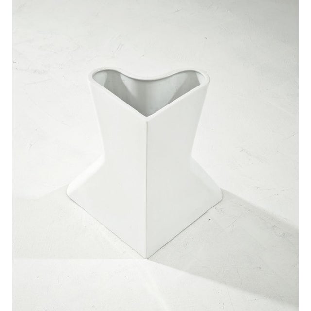 Mid-Century Modern White Glazed Ceramic Umbrella Stand by Enzo Bioli for Il Picchip Italia, 1970s For Sale - Image 11 of 17