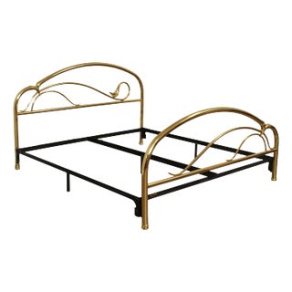 J.B. Ross Hollywood Regency Brass King Size Bed For Sale