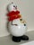 Vintage Arts & Crafts Holiday Snowman Hand Painted Gourd Art in White, Red & Black For Sale - Image 4 of 8