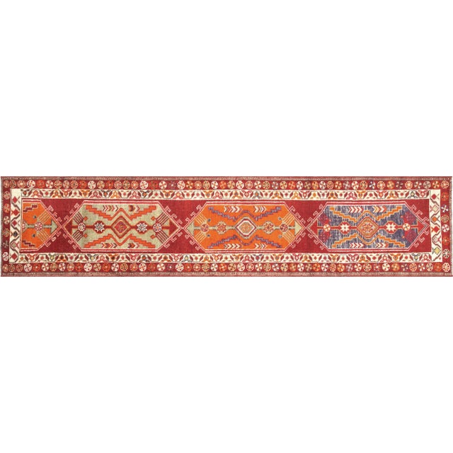 Textile 1960s Turkish Oushak Runner For Sale - Image 7 of 7
