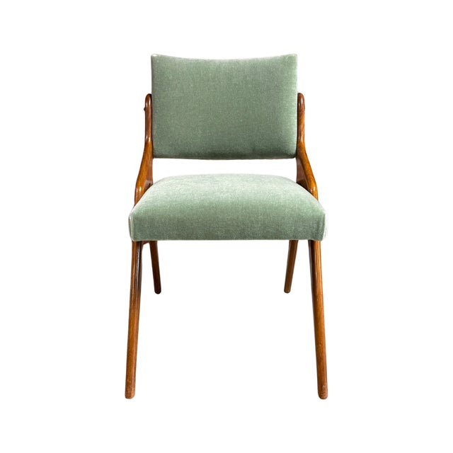 Beresford & Hicks, Dining Chairs, Mohair, Mahogany, United Kingdom, 1950s For Sale - Image 6 of 9
