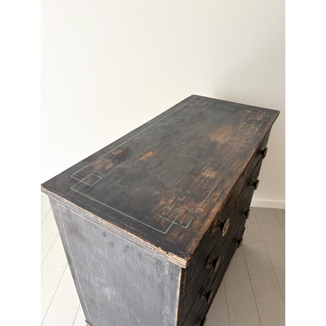 Regency Chest of Drawers with Geometric Stencilling For Sale - Image 11 of 14