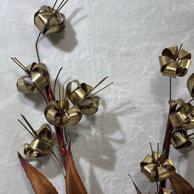 1960s VTG Curtis Jere Rare Agave Welded Brass & Copper Brutalist Sculpture 32x24x3 For Sale - Image 5 of 12