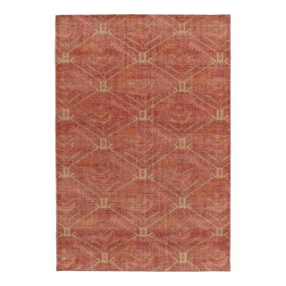 Rug & Kilim’s Distressed Ave Rug in Dark Red, 9x12 For Sale