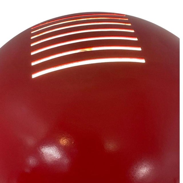 Space Age Table Lamp with Red Shade, Black Base and Chromed Upright from Herda For Sale - Image 6 of 10