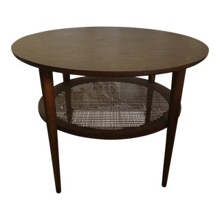 Mid-Century Round Lane Side Table For Sale