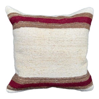 Turkish Hemp Pillow Cushion Natural Beige Brown Pillow Cushion Cover 20"x20" For Sale
