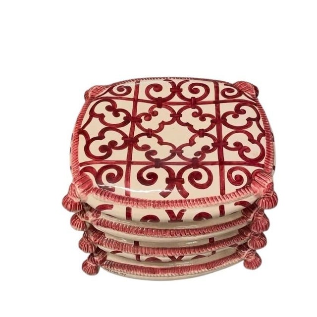 2000 - 2009 Vintage Italian Trompe l'Oeil Ceramic Garden Stool For Sale - Image 5 of 12