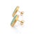 Boho Chic 18k Yellow Gold 23.1 Ct Malachite Art Deco Earrings- A Pair For Sale - Image 3 of 9