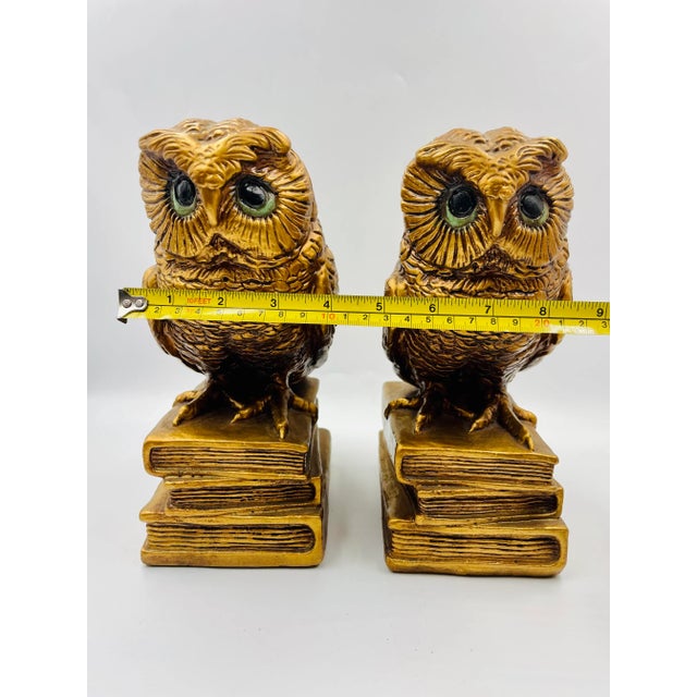 Pair of Progressive Art Products Large Golden Owl Bookends, 1966 For Sale - Image 11 of 13
