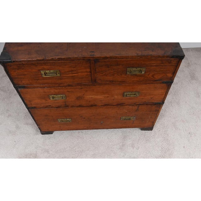Antique Military Campaign Pine Chest from Holloway and Son, 1880s For Sale - Image 13 of 14