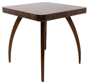 Walnut Spider Table H 259 attributed to Jindřich Halabala, 1950s