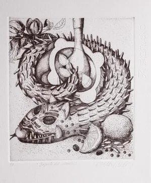 Angela Occhipinti, Devil's Serpent: Author's Proof, 1950, Engraving
