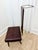 Mid-Century Modern Vintage MCM Pearl Wick – Brown Faux Leather Valet Dressing Chair For Sale - Image 3 of 8