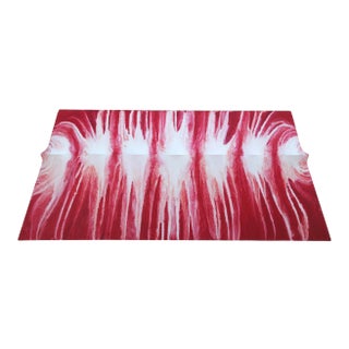 Gary Jurysta "Euphoria" Red and White Dimensional Abstract Painting 1971 For Sale