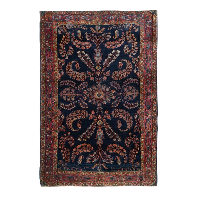 Antique Mohajeran Sarouk Rug 4'4'' x 6'4'' For Sale