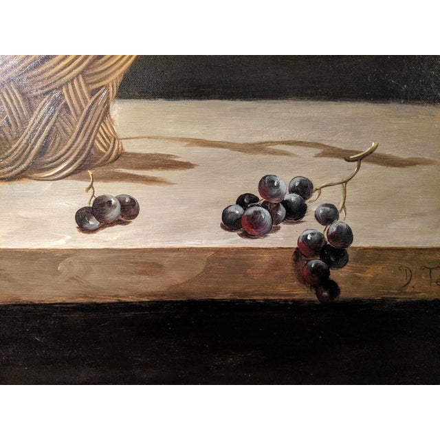 English 1980s English Still Life Oil Painting on Canvas by David Tenoirs For Sale - Image 3 of 5