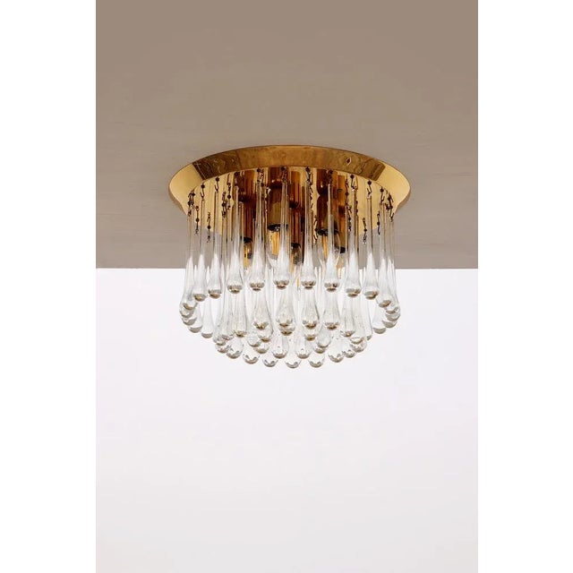 Austrian Raindrop Hanging Lamps in Murano by J. T. Kalmar, 1970, Set of 2 For Sale - Image 4 of 12