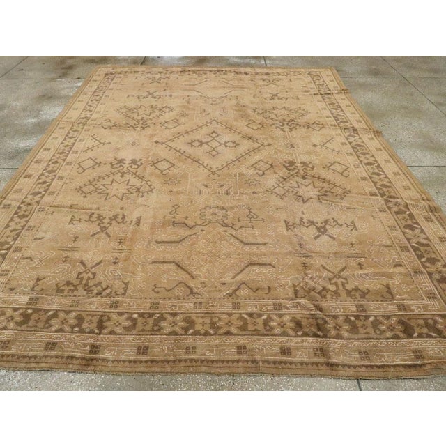 1930s Galerie Shabab Collection Early 20th Century Turkish Oushak Rug For Sale - Image 5 of 10