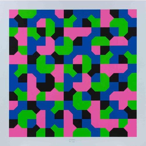 Bruno Munari, Peano Curves, 1991, Screen Print For Sale