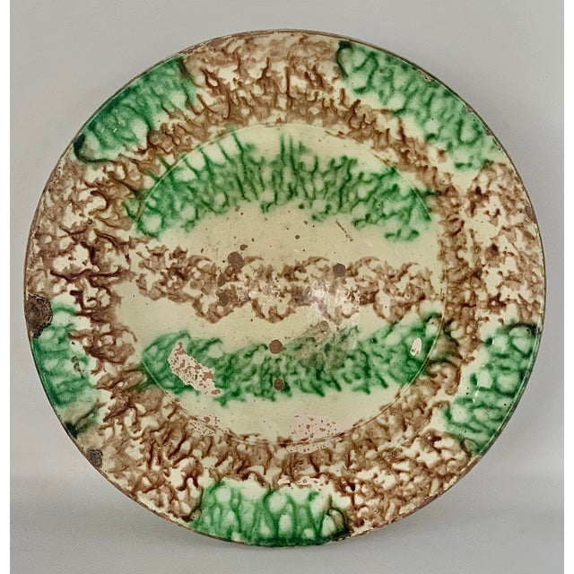 European Earthenware Bowl With Sponge Wear Polychrome Glaze For Sale - Image 12 of 12