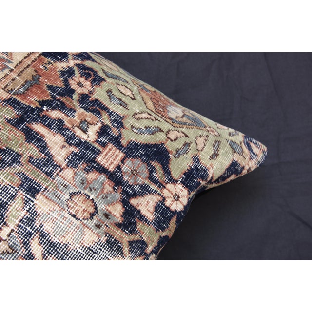 Handmade Navy Blue Rug Pillow Cover -20'' X 20'' For Sale - Image 10 of 13