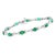 9 Carat Natural Emerald & Diamond Cocktail Tennis Bracelet 14 Karat White Gold For Sale - Image 17 of 18