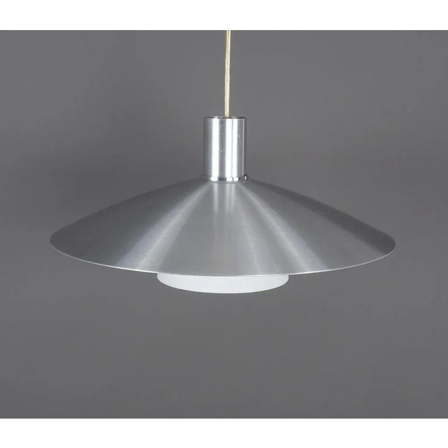 1980s Danish Hanging Lamp in Metal with Milk Glass, 1980s For Sale - Image 5 of 8