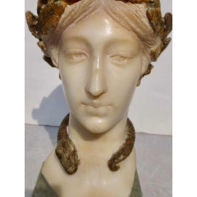 Hygieia Goddess of Good Health Alabaster Carving Circa 1890s For Sale In New York - Image 6 of 12