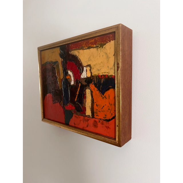 Abstract 1968 Beeswax Encaustic by Carl Rice Embrey For Sale - Image 3 of 10