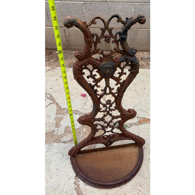 19th Century English Gothic Revival Cast Iron Wall Planters - A Pair For Sale - Image 11 of 12