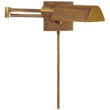 Visual Comfort Signature Studio Swing Arm Wall Light in Hand-Rubbed Antique Brass For Sale