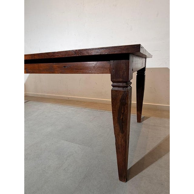 Rustic Rustic Wood Dining Table with Bluestone Top For Sale - Image 3 of 7
