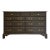 Mid-Century 9-Drawer Lowboy Dresser, Brown Matte Lacquer, Polished Brass Hardware For Sale