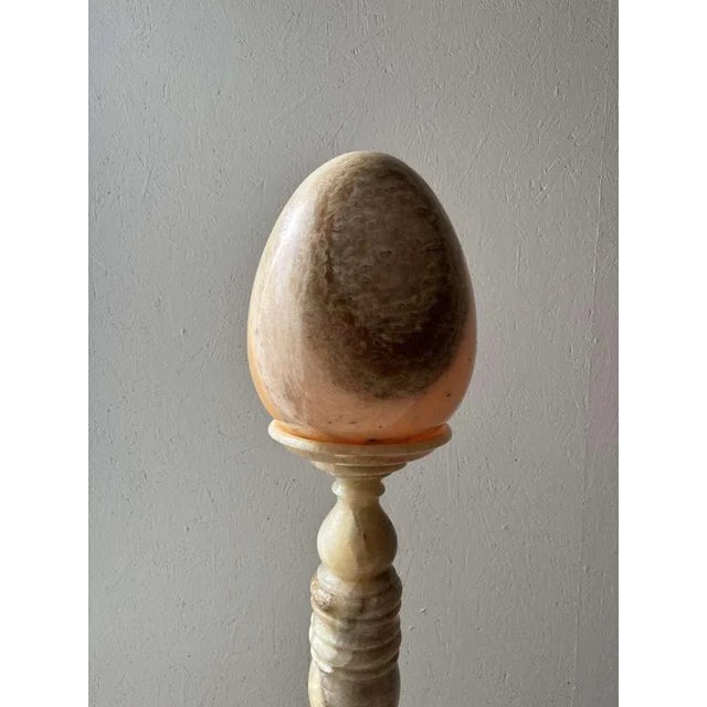 Mid-Century Modern Floor Lamp in Alabaster For Sale - Image 12 of 13