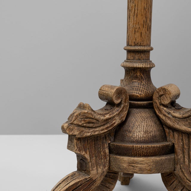 19th Century French Carved Oak Table Lamp For Sale - Image 14 of 18