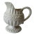 Vintage Creamware Footed Pitcher With Embossed Classical Relief For Sale