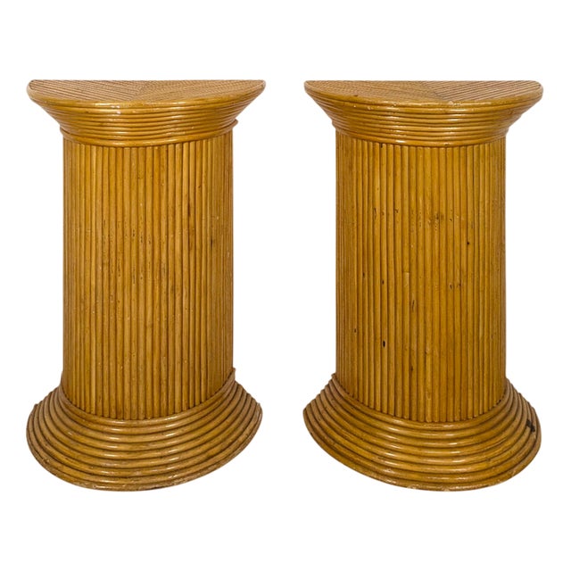 Split Bamboo Columns, Set of 2 For Sale