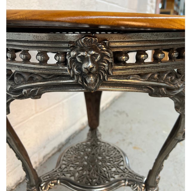 Antique Victorian Britannia Cast Iron Pub Table For Sale In New York - Image 6 of 8