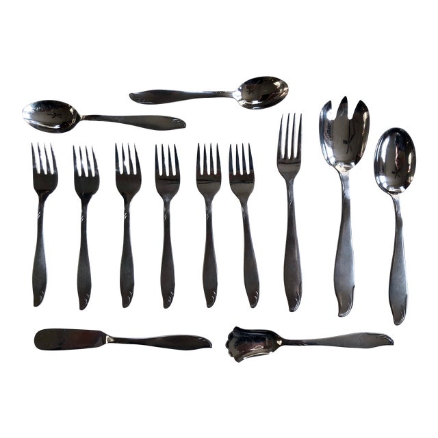 Final Week! Vintage Silkema Rostfrei Stainless Steel Flatware Set of