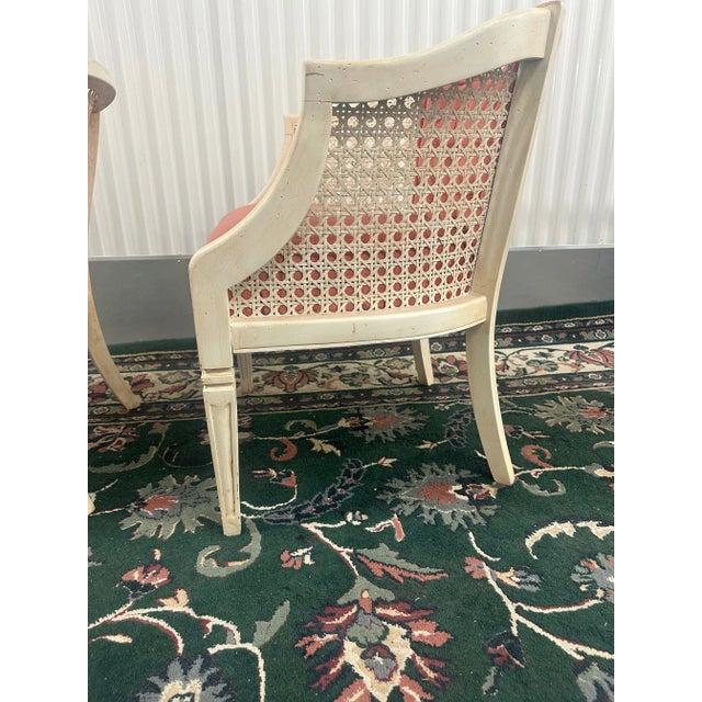 Set of Two Vintage Cane Barrel Back Tub Chairs For Sale - Image 9 of 10